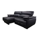 Ver imagem 3 de Sofá Retrátil e Reclinável de Couro Filipinas - 2,20M - Preto