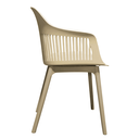 Ver imagem 3 de Cadeira Estofada de Jantar Marcela - Bege - 1