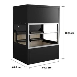 Churrasqueira Metálica Quadrada com Vidro Metávila - 3
