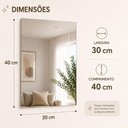 Ver imagem 5 de Espelho Decorativo Espelho Adesivo Retangular Adesivo para Quarto Espelhado Yeet 4 Unidades
