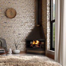 Lareira de Parede para Canto Andes Metávila - 2