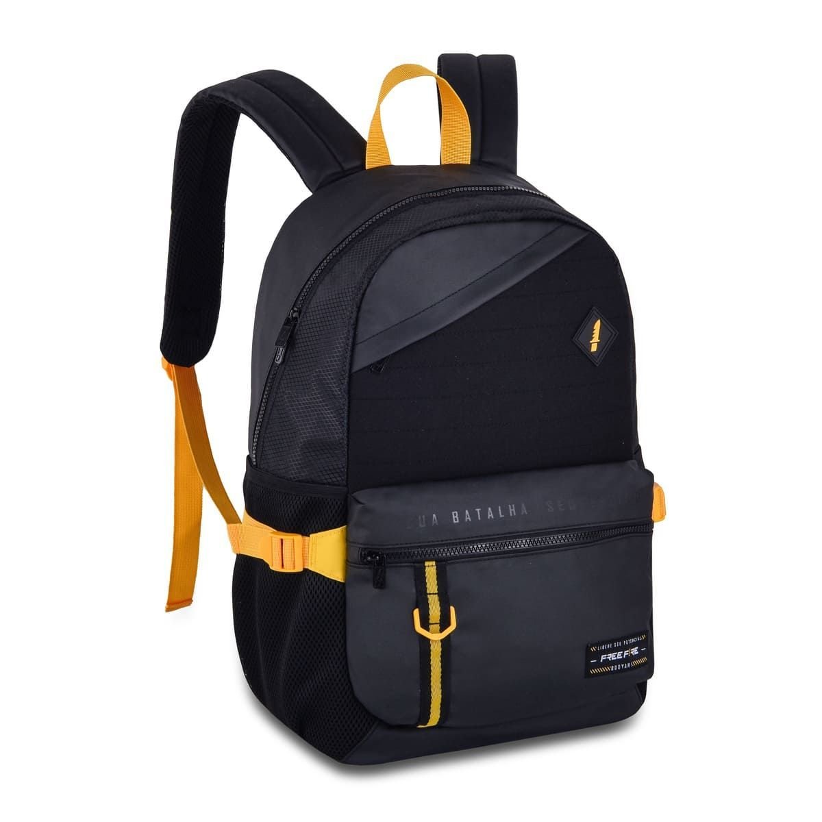 Mochila com Estojo Free Fire Bolsa Casual Masculina Preta