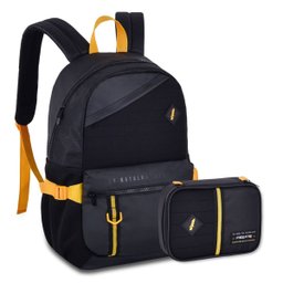 Mochila com Estojo Free Fire Bolsa Casual Masculina Preta - 2