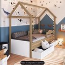 Ver imagem 2 de Cama Infantil Casinha com 2 Gavetas Infix C06 Branco/aveiro - Mpozenato