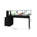 Ver imagem 5 de Mesa Gamer de Computador Escrivaninha Quarto Drx 5000 - Preto