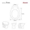 Ver imagem 3 de Assento Sanitário Soft Close Aries Preto para Vaso Eternit