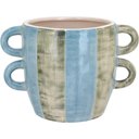 Ver imagem 1 de Cachepô Vaso Decorativo Planta Cerâmica 15x22x22cm Azul