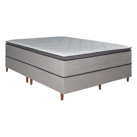 Colchão Queen Molas Ensacadas Vision + Base 158x198x71 Bom Pastor