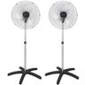 Kit 2 Ventilador Coluna 60cm Bivolt 200W Industrial Turbo Turbão 3 Pás 120 Fios Gf Vitalex Preto - 1