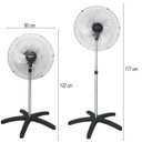 Ver imagem 2 de Kit 2 Ventilador Coluna 60cm Bivolt 200W Industrial Turbo Turbão 3 Pás 120 Fios Gf Vitalex Preto