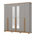 Ver imagem 2 de Guarda-roupa Casal Andréas 6 Portas 6 Gavetas Cinza/nature - Henn