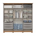 Ver imagem 3 de Guarda-roupa Casal Andréas 6 Portas 6 Gavetas Cinza/nature - Henn