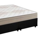Ver imagem 2 de Cama Box Casal Bipartido Suede + Colchão de Molas Ensacadas Portobel Ipanema 138x188x65cm Preto