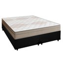 Ver imagem 1 de Cama Box Casal Bipartido Suede + Colchão de Molas Ensacadas Portobel Ipanema 138x188x65cm Preto