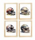 Ver imagem 1 de Kit Quadro Capacete Futebol Americano Decorativo Infantil Quarto Criança Bebê Enxoval Menino