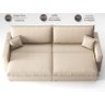 Sofá Tango 1,80m sem Caixa, Retrátil e Reclinável Linho Soft Bege - Netsofas - 5