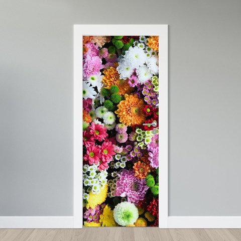 Adesivo de Porta - Arranjo Floral