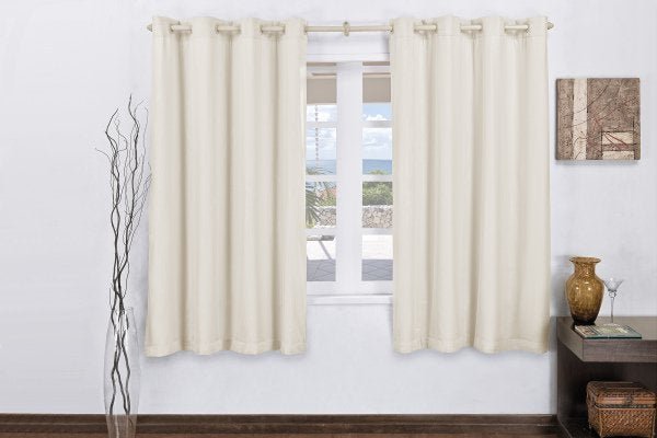 Cortina Corta Luz para Varão 3 Metros x 2,80 Metros Blackout PVC Cor - Palha - 1