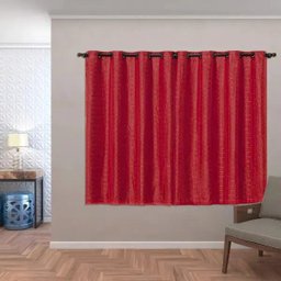 Cortina Blackout PVC com Tecido Voil xadrez 2,00 M x 1,40 M - 2