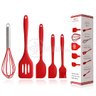 Kit 5 Peças Utensílios de Silicone para Cozinha Conjunto Completo Gourmet Prático Fácil de Limpar Co - 1