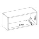 Ver imagem 5 de Armário Suspenso 70cm Firenze 1 Porta Basculante - Amêndola Touch/ Nude Prime Tx Demóbile