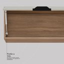 Ver imagem 4 de Armário Suspenso 70cm Firenze 1 Porta Basculante - Amêndola Touch/ Nude Prime Tx Demóbile