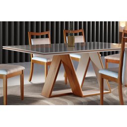 Mesa de Jantar Retangular Madeira Maciça - Phoenix-2,0 x 1,0 metros - Requinte Salas - 2