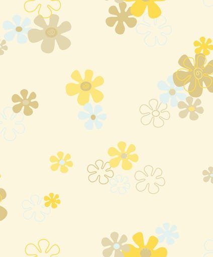 Papel de Parede - Desenho de flores coloridas - Rainbow Sugar F5-5022 - Infantil - 10x0,53 cm - 1