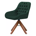 Ver imagem 1 de Poltrona Decorativa Alice Suede Capitone Pe Palito Unidecor Verde