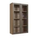 Ver imagem 3 de Cristaleira Clássica 80cm 02 Portas Quiditá Montana/Bronze