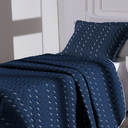 Ver imagem 2 de Kit 2 Pçs Cobre Leito Solteiro Heitor Hipercal 400 Fios Bordado: Azul Marinho