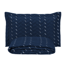 Ver imagem 4 de Kit 2 Pçs Cobre Leito Solteiro Heitor Hipercal 400 Fios Bordado: Azul Marinho