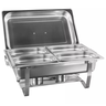 Rechaud Rm Retangular em Aço Inox Banho com 4 Cubas e Fogareiro 11 L Buffet - 1