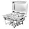 Rechaud Rm Retangular em Aço Inox Banho com 4 Cubas e Fogareiro 11 L Buffet - 3