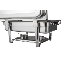 Rechaud Rm Retangular em Aço Inox Banho com 4 Cubas e Fogareiro 11 L Buffet - 4