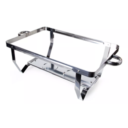 Rechaud Rm Retangular em Aço Inox Banho com 4 Cubas e Fogareiro 11 L Buffet - 8
