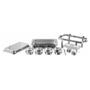 Ver imagem 7 de Rechaud Rm Retangular em Aço Inox Banho com 4 Cubas e Fogareiro 11 L Buffet