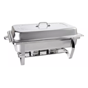 Ver imagem 2 de Rechaud Rm Retangular em Aço Inox Banho com 4 Cubas e Fogareiro 11 L Buffet