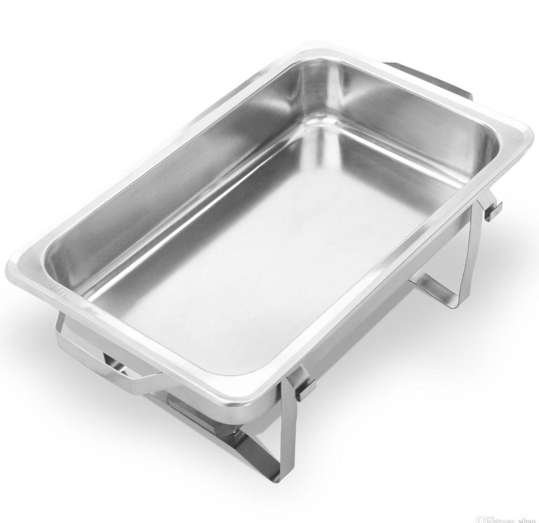 Rechaud Rm Retangular em Aço Inox Banho com 4 Cubas e Fogareiro 11 L Buffet - 9