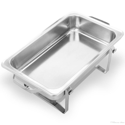 Rechaud Rm Retangular em Aço Inox Banho com 4 Cubas e Fogareiro 11 L Buffet - 9