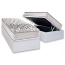 Ver imagem 1 de Cama Box Baú Solteiro: Colchão Anatômico Herval Ag65 Santorini C1604 + Base Crc Linhão White (