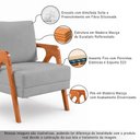 Ver imagem 7 de Poltrona Sala de Estar Maya Luxo Suede Cinza M3 - Monari Design