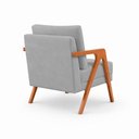 Ver imagem 4 de Poltrona Sala de Estar Maya Luxo Suede Cinza M3 - Monari Design