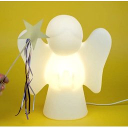Luminária Abajur Anjinho da Guarda Branco Bivolt - 4