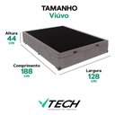 Ver imagem 2 de Cama Box com Baú Viúvo Bravus Estrutura Madeira Cinza Vtech