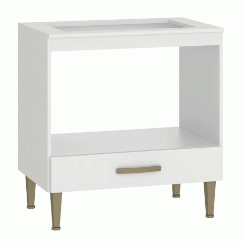 Balcão de Cozinha 80 Cm Suprema 1 Gaveta Branco - Fellicci