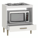 Ver imagem 3 de Balcão de Cozinha 80 Cm Suprema 1 Gaveta Branco - Fellicci