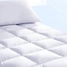 Pillow Top Solteiro 100% Fibra Siliconada 1600g/m² - Tecido Percal Algodão - Muito Mais Conforto Fas - 1