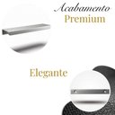Ver imagem 2 de Puxador de Móveis Armário Gavetas Clean Reto 300mm Alumínio - Prata