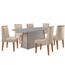 Ver imagem 2 de Mesa de Jantar Diane 180cm Tampo Mdf Vidro com 6 Cadeiras Isadora Moderna Mobília